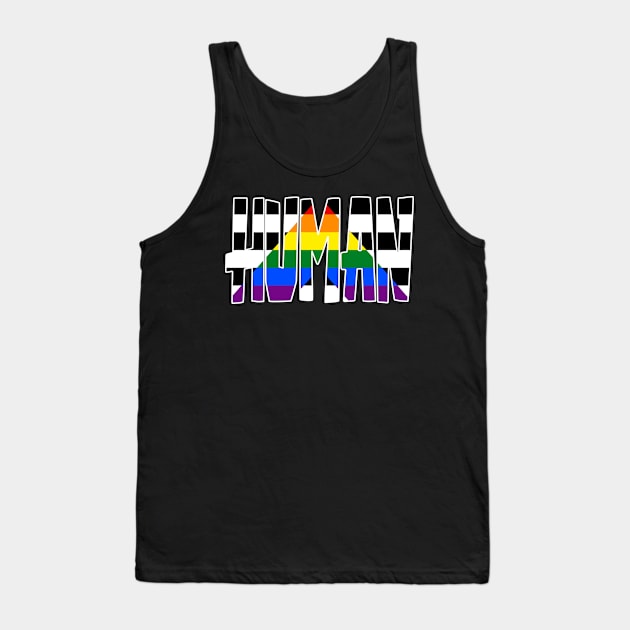 Human Ally Flag Tank Top by Fig-Mon Designs